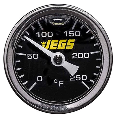 JEGS 41424 Liquid-Filled Engine Thermometer [1.400 in. OD, Black Face] in Kuwait