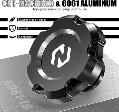 غطاء خزان الوقود الأسود من NICECNC مع حلقة O متوافقة مع Harley Iron 1200 XL1200NS 2018-2021، Sportster 1200 Low XL1200L 2008-2009، 2011، Dyna Fat Bob FXDF 2009-2010، انظر التركيبات in Kuwait