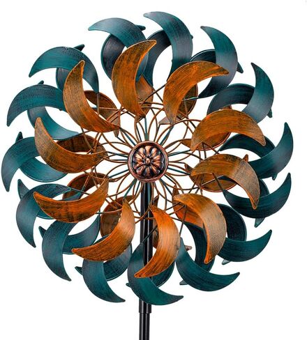 Stargarden Garden Wind Spinners, 13" W Kinetic Wind Sculptures & Spinners, 4 Layers Windmills Lawn Ornament Décor in Saudi Arabia