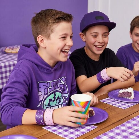 20/40/60PCS Pink Purple Friendship Slap Bracelets Bulk for Birthday Halloween Costume Cosplay Accessories in Saudi Arabia