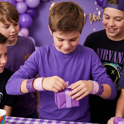 20/40/60PCS Pink Purple Friendship Slap Bracelets Bulk for Birthday Halloween Costume Cosplay Accessories in Saudi Arabia