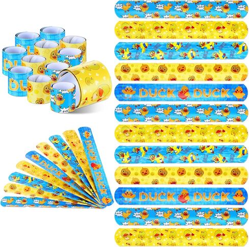 Realspring 100 Pcs Duck Slap Bracelets for Kids Slap Wristbands Bulk for Birthday Goodie Bags Fillers Classroom Prizes Baby Shower Gifts Duck Party Favors in Kuwait