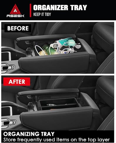 For 2024-2026 L exus TX350/TX350h/TX450h+/TX500h 2PCS Double Layer Center Console Armrest Organizer ABS Materials in Kuwait