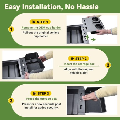 HGWEI Underseat Storage Organizer Compatible with 2015-2026 Ford F150 and 2017-2026 F250 F350 F450 Accessories - Front Console Center with 40/20/40 Jump Seat Cup Holder Replacement Tray in Kuwait