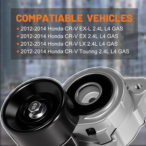 90K-38278D Drive Belt Tensioner Idler Pulley Kit Fits for Honda CRV CR-V 4 Cyl 2.4L 2012-2014 Replace Part 38278, 36769, K070663 Complete Kit in Kuwait