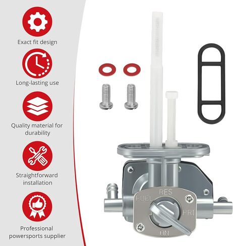 JAVIK Fuel Valve Petcock Kit For Suzuki QuadRunner 250 LTF250 LT-4WD LT-F4WD King Quad 300 LT-F4WDX LTF300F LT-F250T 1988-2002 O.E.M# 44300-19B30 in Kuwait