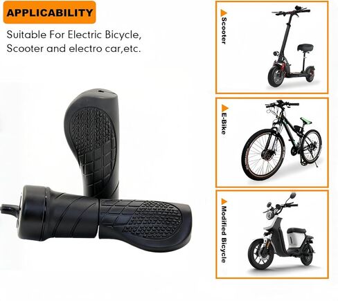 ebike نصف تويست خنق، 20x دراجة كهربائية المقبض الأيمن، 12v / 24v / 36v / 48v / 60v / 72v ebike خنق لطي سكوتر كهربائي وتحويل الدراجة الكهربائية، 3pin المكونات للماء خنق لebike in Kuwait