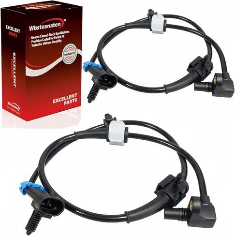 ABS Wheel Speed Sensor 2Pcs: Front Left & Right Compatible with Cadillac 2002-2006 Escalade V8 5.3L/6.0L, Chevrolet 1999-2007 Silverado 1500 V6 4.3L V8 4.8L/5.3L/6.0L, See Fitment in Kuwait