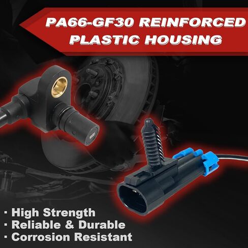 ABS Wheel Speed Sensor 2Pcs: Front Left & Right Compatible with Cadillac 2002-2006 Escalade V8 5.3L/6.0L, Chevrolet 1999-2007 Silverado 1500 V6 4.3L V8 4.8L/5.3L/6.0L, See Fitment in Kuwait
