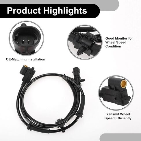 ABS Wheel Speed Senor No.56041317AA/56041317AB/56041317AC Front Left ABS Sensor Anti-Lock Braking System Sensor for Jeep Grand Cherokee 1999-2004 in Kuwait