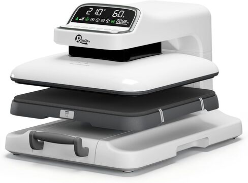 15x15 Auto Heat Press Machine with Quantity Counter & Auto Release, 440 lbs Max Pressure, Digital Display, Adjustable Pressure for T-Shirts, HTV, Sublimation and Heat Transfer in Kuwait