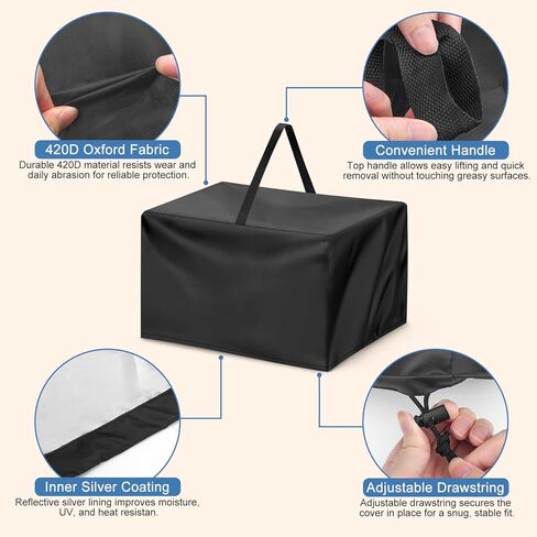 EEEKit Auto Heat Press Machine Dust Cover, Protective Cover for Hot Press, 420D Oxford Fabric, Waterproof, 19.7" L x 15.8" W x 12.2" H in Kuwait