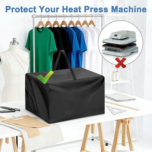 EEEKit Auto Heat Press Machine Dust Cover, Protective Cover for Hot Press, 420D Oxford Fabric, Waterproof, 19.7" L x 15.8" W x 12.2" H in Kuwait