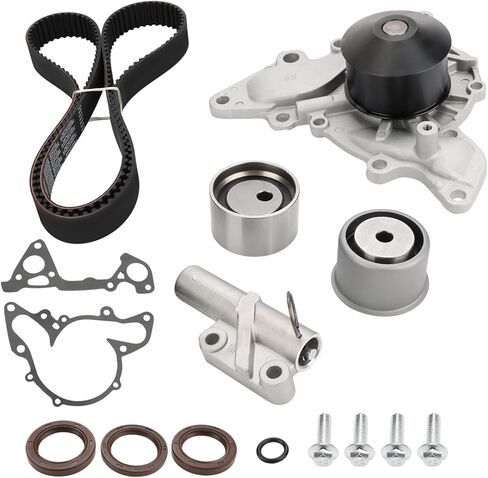 Engine Timing Belt Kit with Water Pump Compatible with Chrysler Sebring 2001-2004 Dodge Stratus 2001-2004 Mitsubishi Eclipse 2000-2004 Mitsubishi Galant 2000-2003 3.0L Replacement for APTBK555 in Kuwait