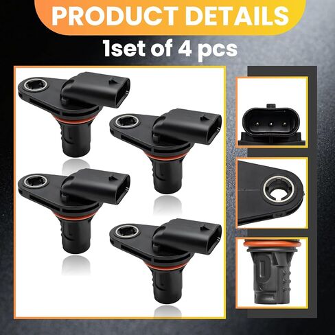 Camshaft Position Sensor 4-Pack Compatible with C300 E350 ML350 GL450 S550 3.5L 4.7L 5.5L Engine, Replace OE 2769051000 2761530028 A2769051000, Cam Sensor Set in Kuwait
