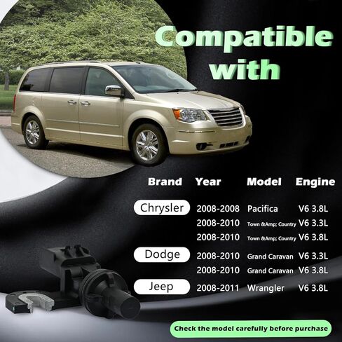 محرك كام عمود الحدبات مستشعر موضع V6 3.3L متوافق مع دودج لسيارة جيب رانجلر جراند كارافان تاون كونتري باسيفيكا 08 09 10 11 يستبدل 5149078AA 5149078AB 5149078AC 5149078AD CSS1816 PC816 in Kuwait