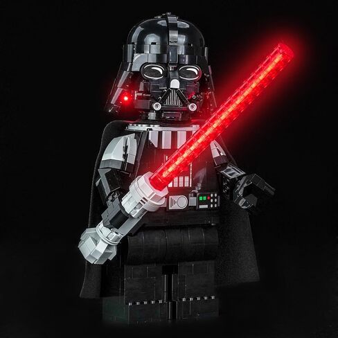 BrickBling LED Light Compatible with Lego Up-Scaled Darth Vader Minifigure, Creative Lights Compatible with Lego 75461 for Adult -Excluding Model in Kuwait