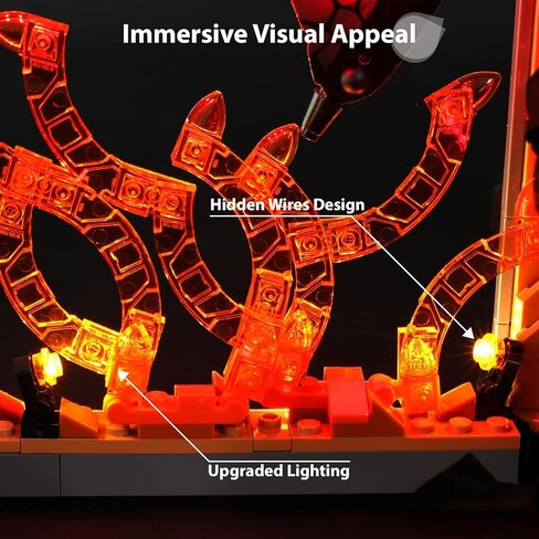 LED Light Kit Compatible with Lego 10367 Icons The Lord of the Rings: Balrog Book Nook - Premium Lighting Set for LOTR Display, USB/Battery Powered (Lights Only, No Lego Model) in Saudi Arabia