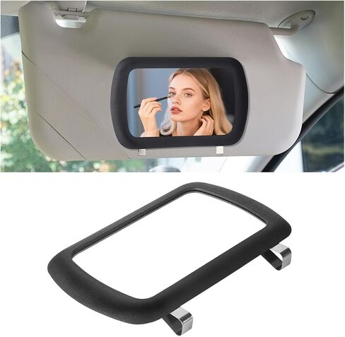 Car Sun Visor Vanity Mirror, Clip-on Vehicle Sun Shading Cosmetic Makeup Mirror, HD Automotive Interior Vanity Looking Glass for Women Girls, Universal for SUV RV Truck in Kuwait