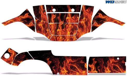 Golf Cart Graphics kit Sticker Decal Compatible with Yamaha 1995-2006 - Natural Flames in Saudi Arabia