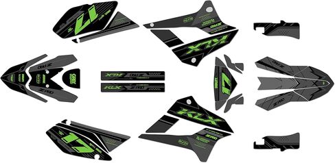 Graphics Kit for Kawasaki KLX250 2008-2020 and KLX300SM 2021-2023 AXIS Series Green-Shift 9 Mil - Easy Go - Dirt Pit Bike Motorcycle Sticker, Dirtbike Racing Decal Motocross no-Plastics in Kuwait