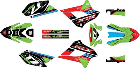 Graphics Kit for Kawasaki KLX250 2008-2020 and KLX300SM 2021-2023 AXIS Series Green-Shift 9 Mil - Easy Go - Dirt Pit Bike Motorcycle Sticker, Dirtbike Racing Decal Motocross no-Plastics in Kuwait