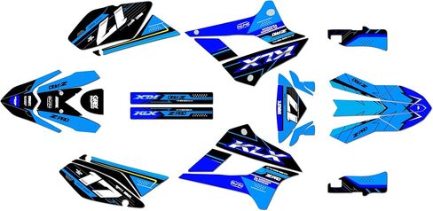 Graphics Kit for Kawasaki KLX250 2008-2020 and KLX300SM 2021-2023 AXIS Series Green-Shift 9 Mil - Easy Go - Dirt Pit Bike Motorcycle Sticker, Dirtbike Racing Decal Motocross no-Plastics in Kuwait