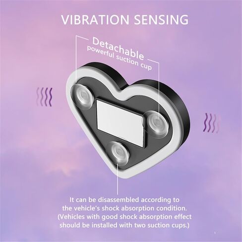 2Pcs LED Love Ambient Lighting Car - 7 Colors Solar-Powered Heart-Shaped LED Neon Light with 8 Modes, IP65 Waterproof, for Romantic Car Interior and Valentines Day Decorations in Kuwait