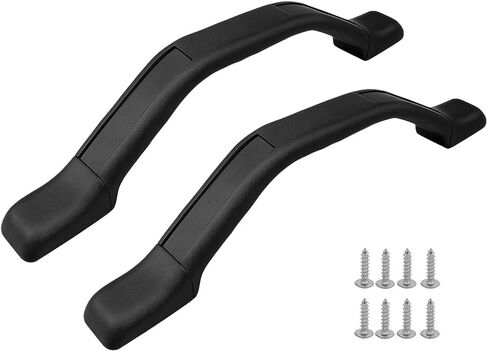 2PCS RV Grab Handle, 11 Inch Vehicle Grab Handrail with Mounting Hardware, Auto Entry Door Handle Assist Bars Replacement Accessories, Universal for Trailer, Camper, Cargo Trailer (White) in Kuwait