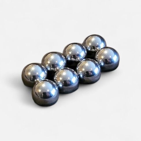 8 Pack 1/2 Inch Steel Ball Bearings for Labyrinth Game - Precision Metal Maze Balls, Smooth Rolling, Durable Replacement for Wooden Marble Maze Board in Kuwait