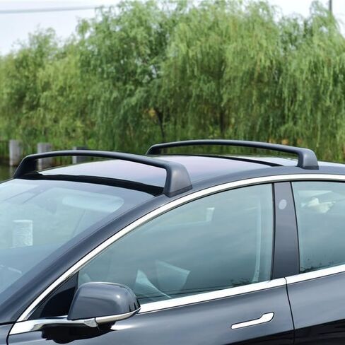 قضبان متقاطعة 2020-2026 لرف السقف Tesla Model Y، حامل البضائع الألومنيوم المضاد للضوضاء، قضبان السطح الموثوقة لدراجة الكاياك للتزلج، in Kuwait