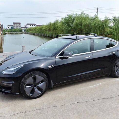 قضبان متقاطعة 2020-2026 لرف السقف Tesla Model Y، حامل البضائع الألومنيوم المضاد للضوضاء، قضبان السطح الموثوقة لدراجة الكاياك للتزلج، in Kuwait