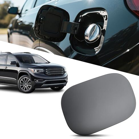 Fuel Tank Filler Door Gas Tank Outer Flap Cover Compatible with GMC Terrain 2018-2024 (SLE, SLT, AT4, Denali), Replacement Gas Tank Door Cover Assembly Replaces 84228129, Unpainted Black ABS Surface in Kuwait