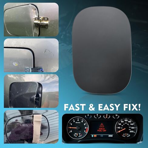 Fuel Tank Filler Door Gas Tank Outer Flap Cover Compatible with GMC Terrain 2018-2024 (SLE, SLT, AT4, Denali), Replacement Gas Tank Door Cover Assembly Replaces 84228129, Unpainted Black ABS Surface in Kuwait