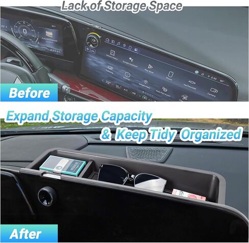 صينية لوحة أجهزة القياس المركزية لوحدة التحكم متوافقة مع ملحقات Chevy Traverse 2024-2026، صندوق تخزين لوحة القيادة للنظارات الشمسية (غير متوافقة مع 2024 Chevy Traverse Limited) in Kuwait