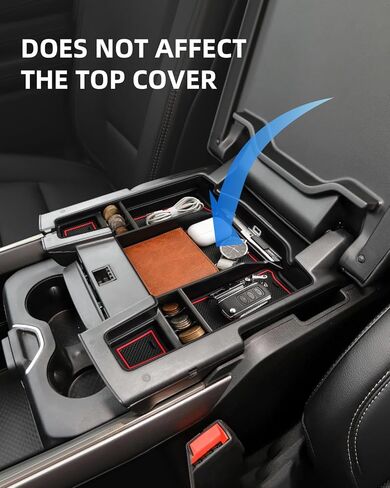 Center Console Organizer for 5th Gen 2026 2025-2019 Ram 1500 2500 3500(Full Console w/Bucket Seats Only), ABS Storage Box, Middle Console Tray Organizer, Insert Container Pallet-Red in Kuwait