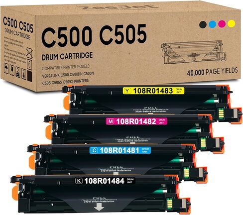 مجموعة خرطوشة الطبل Versalink C500 C505 مكونة من 4 قطع بديلة لـ Xerox 108R01484 108R01481 108R01482 108R01483 وحدة التصوير لوحدة طبل الطابعة VersaLink C500N C500DT C500DN C505DN C505S C505X C505XL in Kuwait