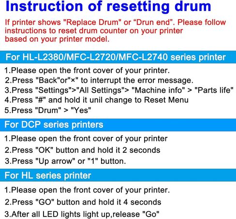 2 Pack DR630 Drum Unit Compatible for Brother DR630 DR-630 DR 630 Drum Work with HL-L2300D HL-L2315DW HL-L2380D MFC-L2700DW MFC-L2685DW MFC-L2740DW DCP-L2540DW Printer (No Toner Included) in Kuwait