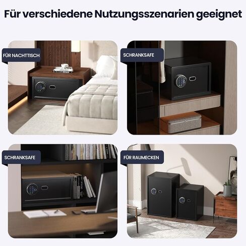 Grimtron 𝟐𝟎 𝐋𝐁 Smart Biometric Safe with Fingerprint Lock, Silent Mode, Backlit Keypad and LED Light, Small Caja Fuerte 𝐆𝐢𝐟𝐭𝐬 𝐟𝐨𝐫 𝐅𝐚𝐭𝐡𝐞𝐫'𝐬 𝐃𝐚𝐲(9.84"H x 9.84"D x 13.78"W) in Saudi Arabia