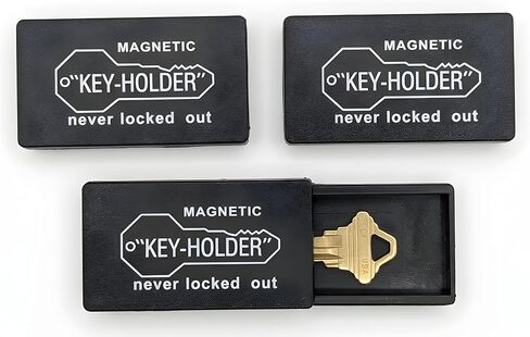 Hide A Key Magnetic Key Holder (3 Pack) – Under Car Key Hider with Strong Magnet – Weather-Resistant Plastic Case for Spare Keys – Secure Storage for Vehicle, Home, Garage, or Office in Saudi Arabia