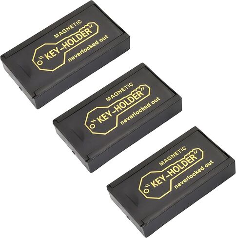 Hide A Key Magnetic Key Holder (3 Pack) – Under Car Key Hider with Strong Magnet – Weather-Resistant Plastic Case for Spare Keys – Secure Storage for Vehicle, Home, Garage, or Office in Saudi Arabia
