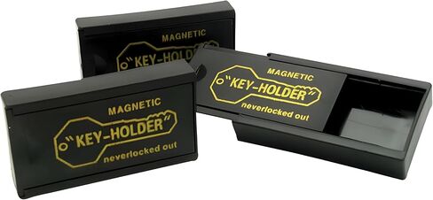 Hide A Key Magnetic Key Holder (3 Pack) – Under Car Key Hider with Strong Magnet – Weather-Resistant Plastic Case for Spare Keys – Secure Storage for Vehicle, Home, Garage, or Office in Saudi Arabia