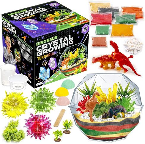 Original Stationery Crystal Growing Kit - Unicorn Terrarium, 6.3 x 5.8 in, Multicolor - STEM Science & Craft Kits for Kids Ages 7-12 - Grow Your Own Crystal Garden with Magic Rocks & Flower Charms in Saudi Arabia