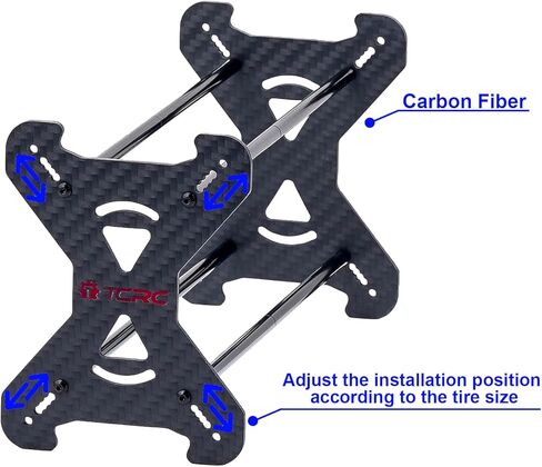Extended Carbon Fiber 0.7" 1.0" 1.3" Aluminum Wheel Tires Rack for 1/18 1/24 1/30 1/32 RC Crawler Car Upgrades in Kuwait