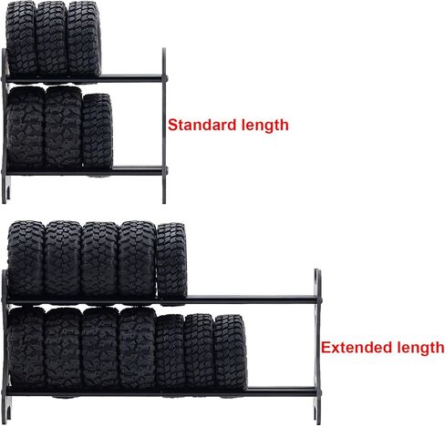 Extended Carbon Fiber 0.7" 1.0" 1.3" Aluminum Wheel Tires Rack for 1/18 1/24 1/30 1/32 RC Crawler Car Upgrades in Kuwait