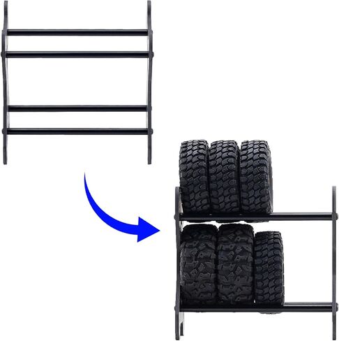 Extended Carbon Fiber 0.7" 1.0" 1.3" Aluminum Wheel Tires Rack for 1/18 1/24 1/30 1/32 RC Crawler Car Upgrades in Kuwait