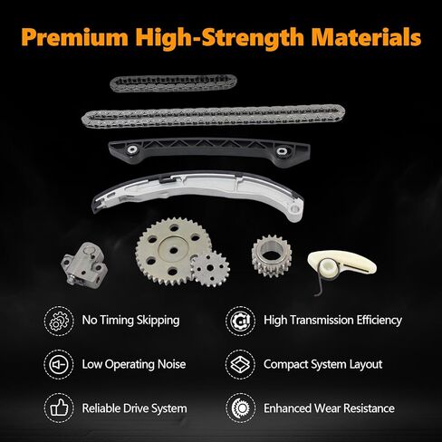 AUCERAMIC Engine Timing Chain Kit for 2010-2020 Ford Fusion for 2010-2019 Ford Escape for 2014-2015 Ford Transit Connect for 2011-2012 Lincoln MKZ 2.3L 2.5L 2488CC 152Cu. In. l4 DOHC in Kuwait