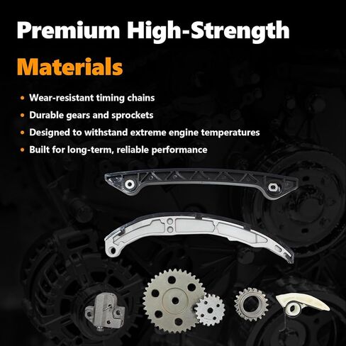AUCERAMIC Engine Timing Chain Kit for 2010-2020 Ford Fusion for 2010-2019 Ford Escape for 2014-2015 Ford Transit Connect for 2011-2012 Lincoln MKZ 2.3L 2.5L 2488CC 152Cu. In. l4 DOHC in Kuwait