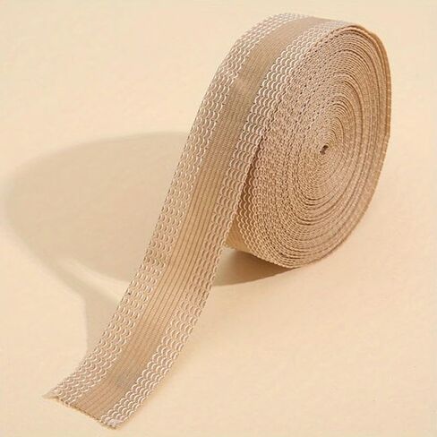 Self-Adhesive Trouser Hem Tape 5m Roll No Sew Iron On Cutting Free Hemming for Jeans Pants DIY Shorten Repair, Beige in Kuwait