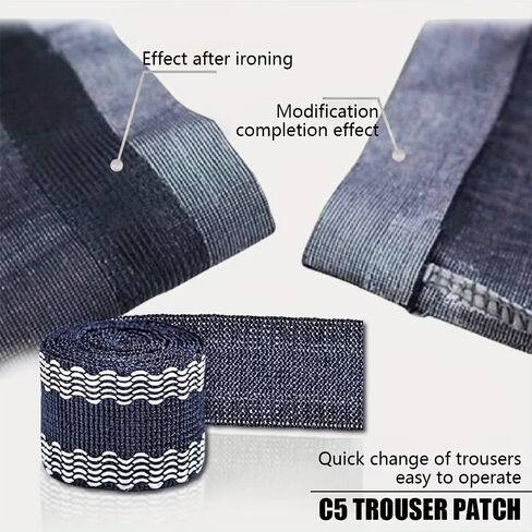 Self-Adhesive Trouser Hem Tape 5m Roll No Sew Iron On Cutting Free Hemming for Jeans Pants DIY Shorten Repair, Beige in Kuwait